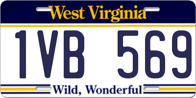 WV license plate 1VB569
