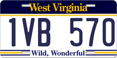 WV license plate 1VB570