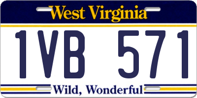 WV license plate 1VB571
