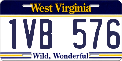 WV license plate 1VB576