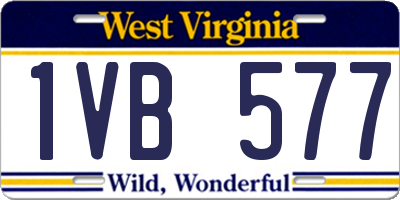 WV license plate 1VB577