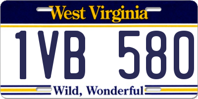WV license plate 1VB580