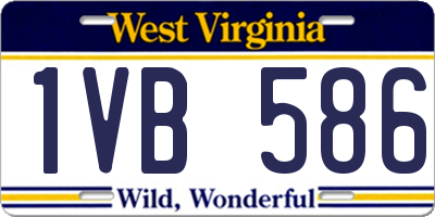 WV license plate 1VB586
