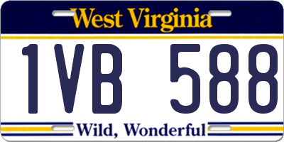 WV license plate 1VB588