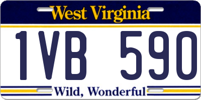 WV license plate 1VB590