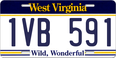 WV license plate 1VB591