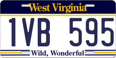 WV license plate 1VB595