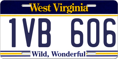 WV license plate 1VB606