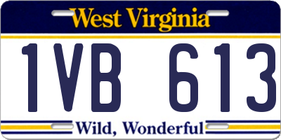 WV license plate 1VB613
