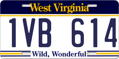 WV license plate 1VB614