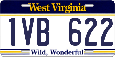 WV license plate 1VB622
