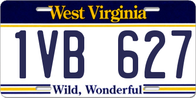 WV license plate 1VB627