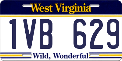 WV license plate 1VB629