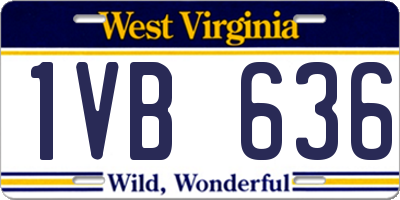 WV license plate 1VB636
