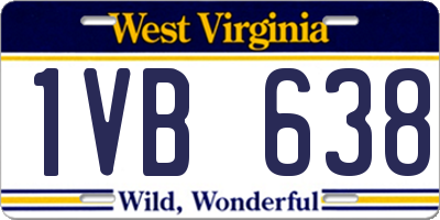 WV license plate 1VB638