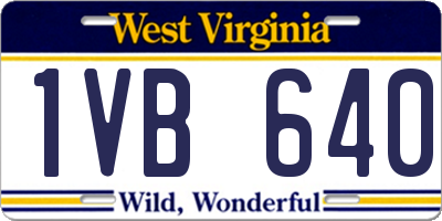 WV license plate 1VB640