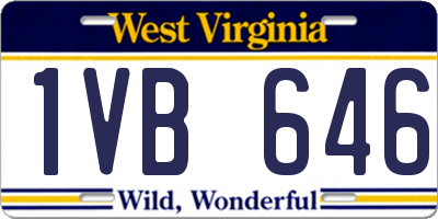 WV license plate 1VB646