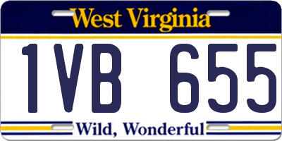 WV license plate 1VB655