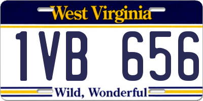 WV license plate 1VB656