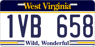 WV license plate 1VB658
