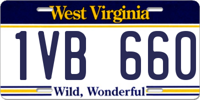 WV license plate 1VB660