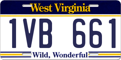 WV license plate 1VB661