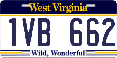 WV license plate 1VB662