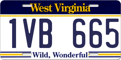 WV license plate 1VB665