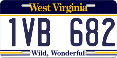 WV license plate 1VB682