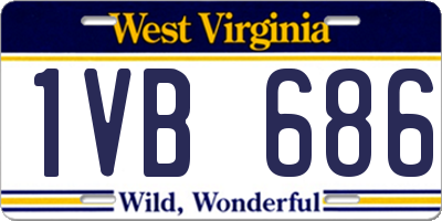 WV license plate 1VB686