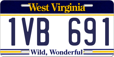 WV license plate 1VB691