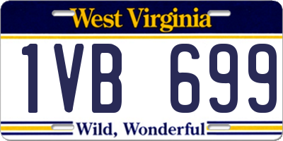 WV license plate 1VB699