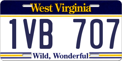 WV license plate 1VB707