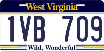 WV license plate 1VB709