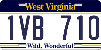 WV license plate 1VB710
