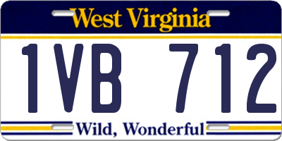 WV license plate 1VB712