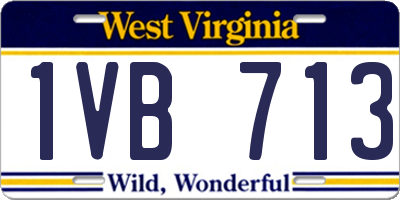 WV license plate 1VB713