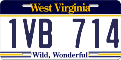 WV license plate 1VB714