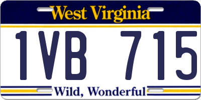 WV license plate 1VB715