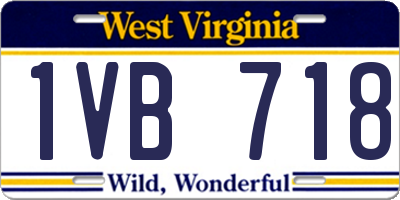 WV license plate 1VB718