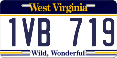 WV license plate 1VB719