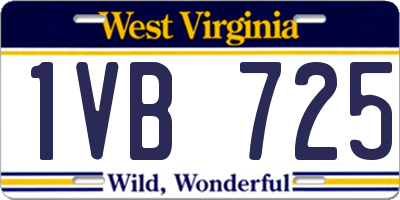WV license plate 1VB725