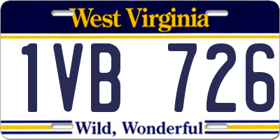 WV license plate 1VB726