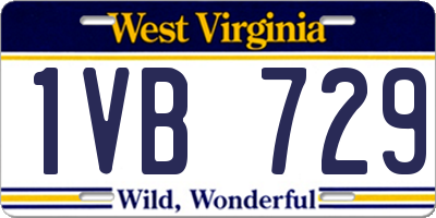 WV license plate 1VB729