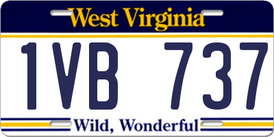 WV license plate 1VB737