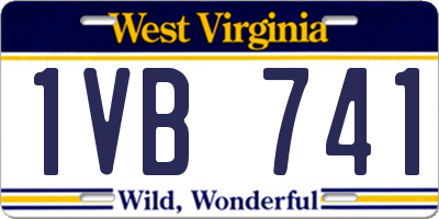 WV license plate 1VB741
