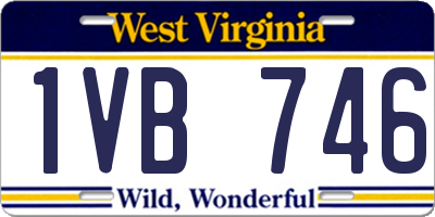 WV license plate 1VB746