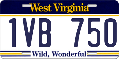 WV license plate 1VB750