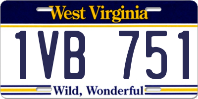 WV license plate 1VB751