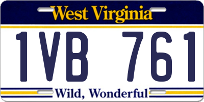 WV license plate 1VB761